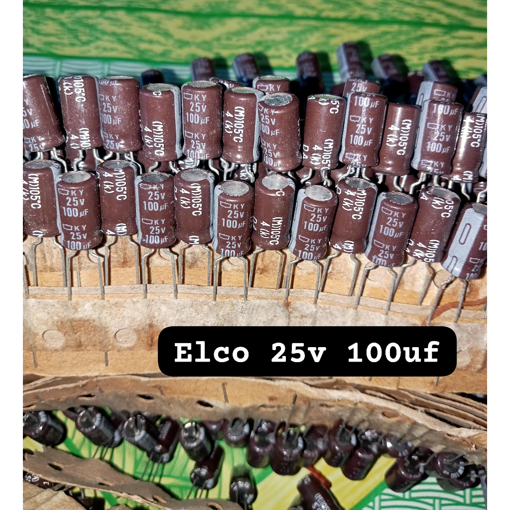 Elko 25v 100uf Elco 100uf 25v Renteng ต้นฉบับ