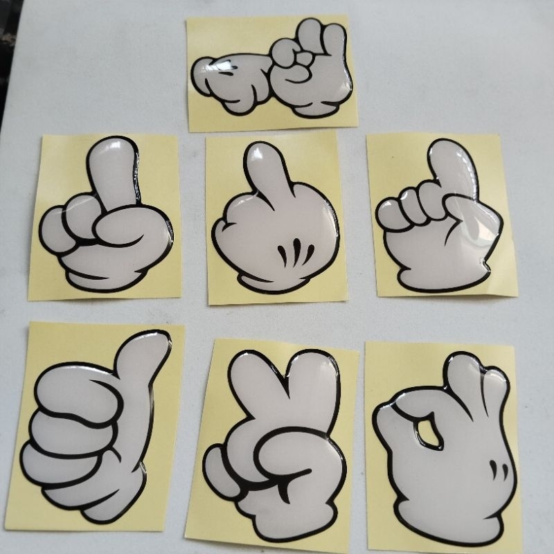3D QUALITY FLEXY นูน FINGER SHIELD SYMBOL สติ๊กเกอร์