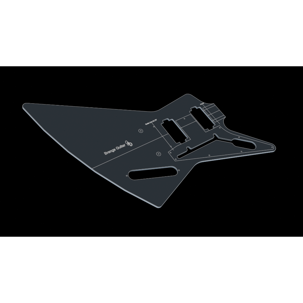 Explorer, Flying V, และ Firebird รุ่น Guitar Body Template อะคริลิค 5 มม. กีตาร์ไฟฟ้า