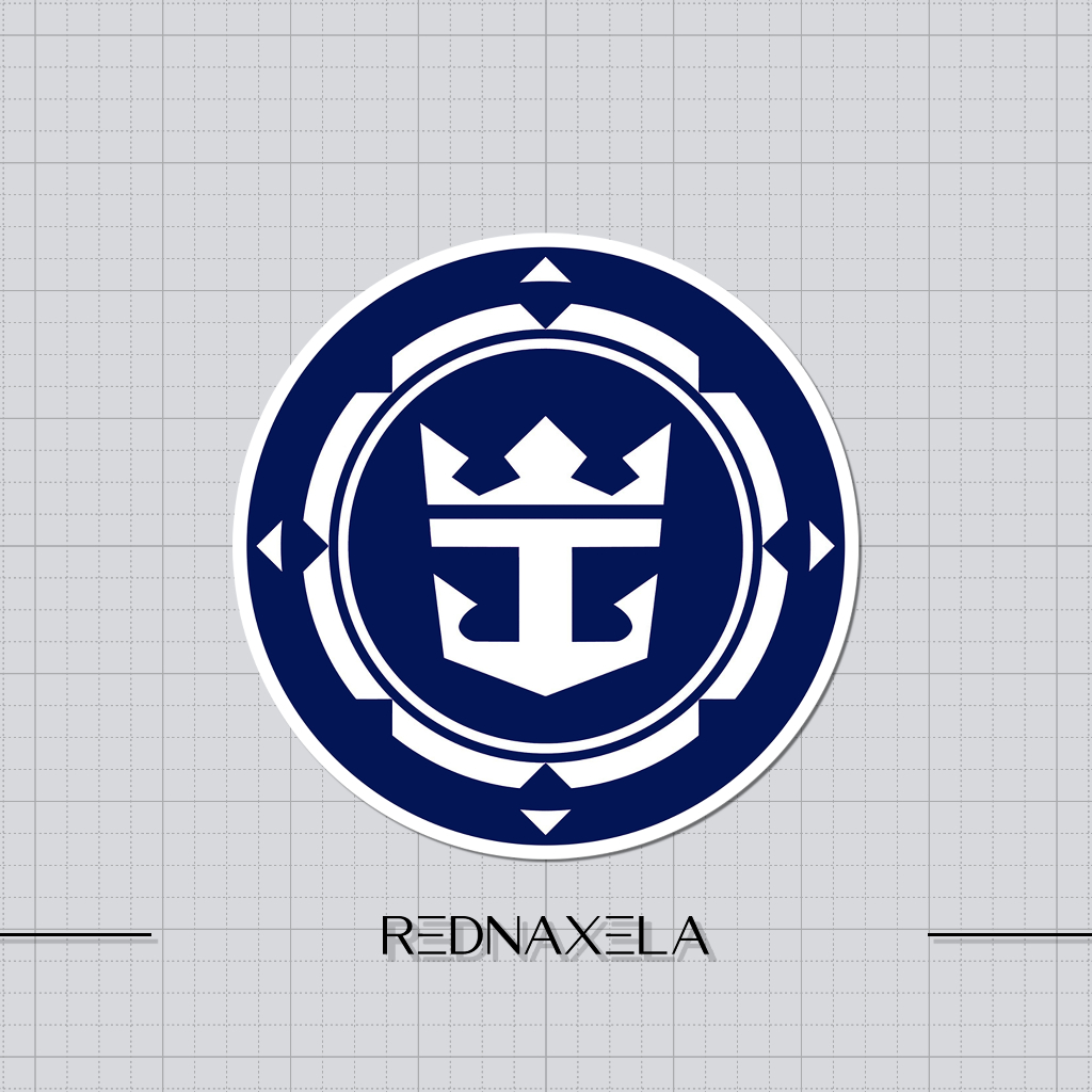 สติ๊กเกอร์ไวนิลโลโก้ Royal Caribbean Rounded Anchor