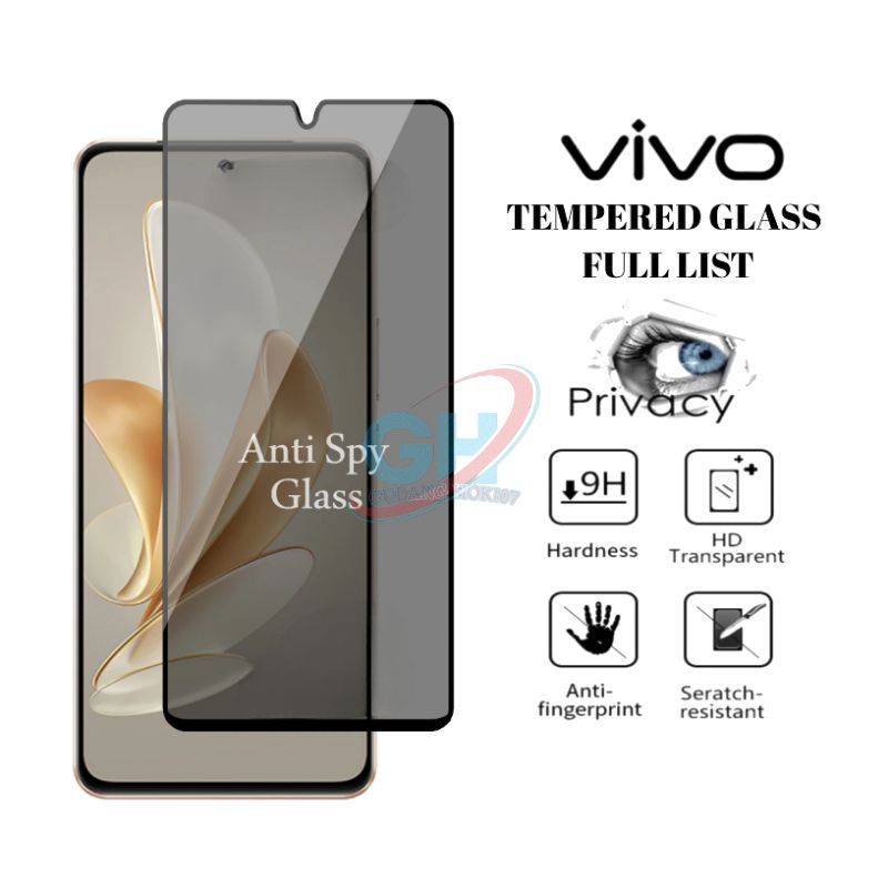 LAYAR กระจกนิรภัย Anti Spy Vivo V40 V40 Lite 5G V40 Se V29e 5G V30 Lite V27e V25e 5G V25 5G V25e V23