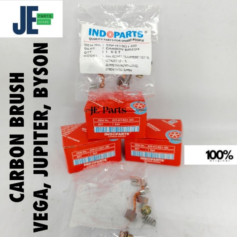 แปรงคาร์บอน 5TP-H1801-00 Indopart Coloster Yamaha Vega-R110 Jupiter 110/115 Vega Zr 110/115, Jupiter