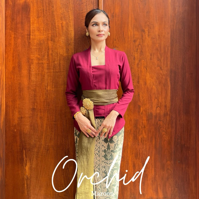 KUTUBARU CREFT ORCHID KEBAYA TOP
