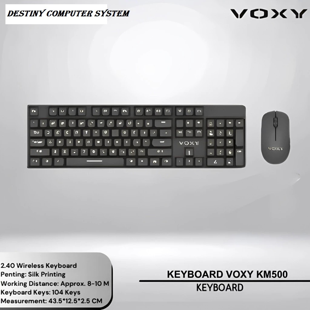 คีย์บอร์ด+เมาส์ไร้สาย Voxy KM500