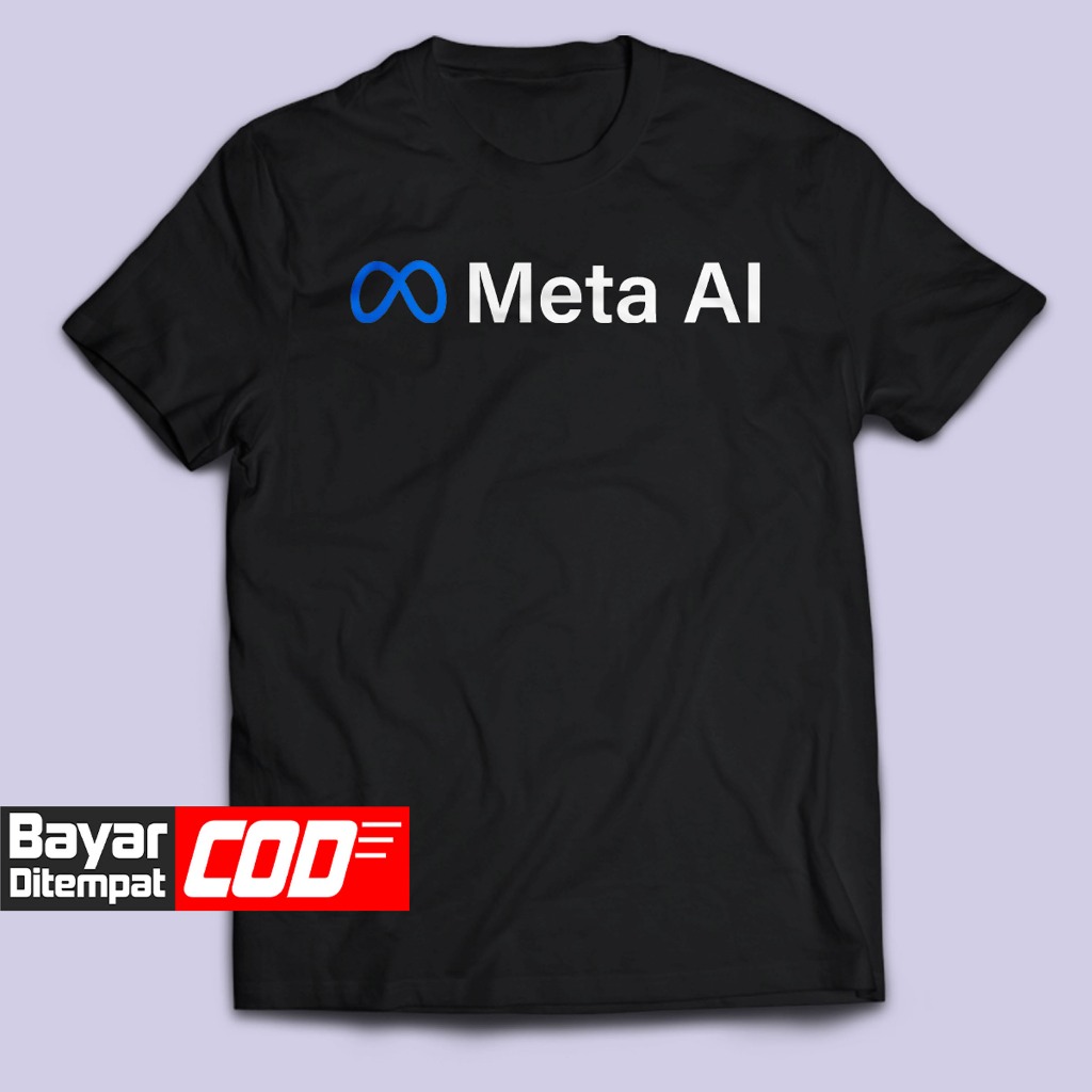 Distro เสื้อยืดโลโก้ AI META โลโก้บริษัทสําหรับผู้ชายและผู้หญิงผู้ใหญ่เสื้อUnisex