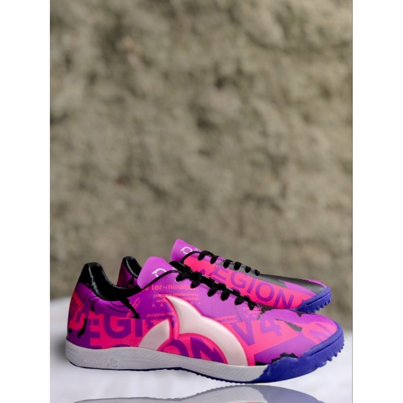 UNGU ORTUSEIGHT LEGION V4 สีม่วง FUTSAL รองเท้าคุณภาพดีที่สุด