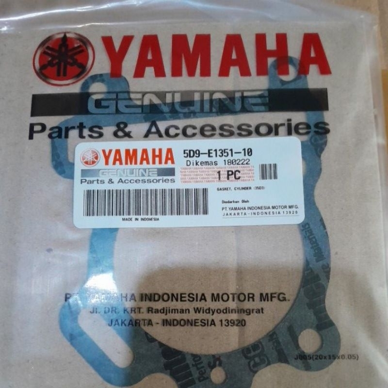 Yamaha VEGA ZR BLOCK, JUPITER ROBOT PART CODE 5D9-E1351-10 GASKET, ORIGINAL CYLINDER