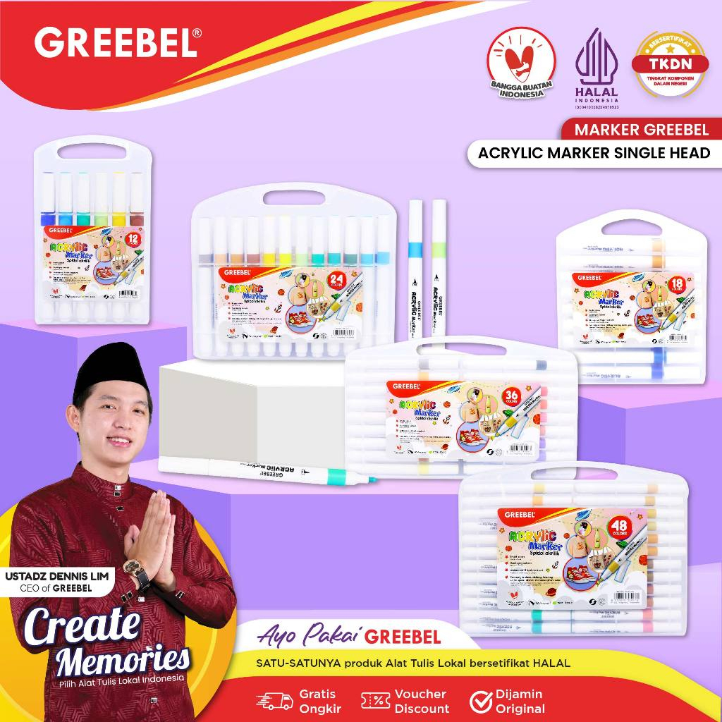 MATA Acrylic Marker Single Head Greebel Single Eye Acrylic Marker
