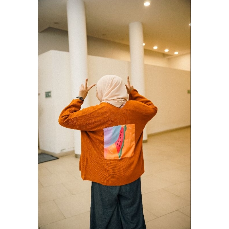 Nitty คาร์ดิแกนขนาดกลาง Knit Chikigo