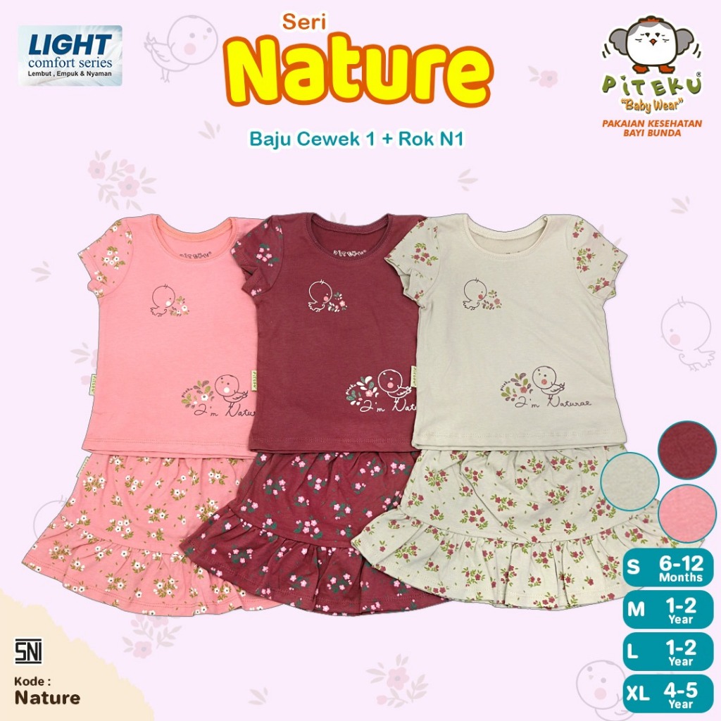 PITEKU - NATURE GIRLS SKIRT SET AGED 6 MONTHS - 5 ปี