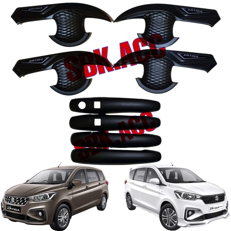 แพ็คเกจแฮนด์ด้านนอก Ertiga 2018 2019 2020 2021 2022 2023 2024 2025 Black & Door Handle Cover Ertiga