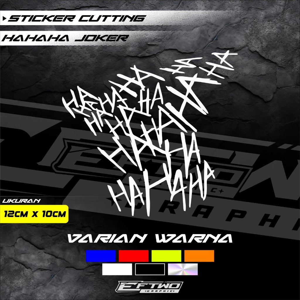 สติ๊กเกอร์ตัด JOKER 12CM HAHA