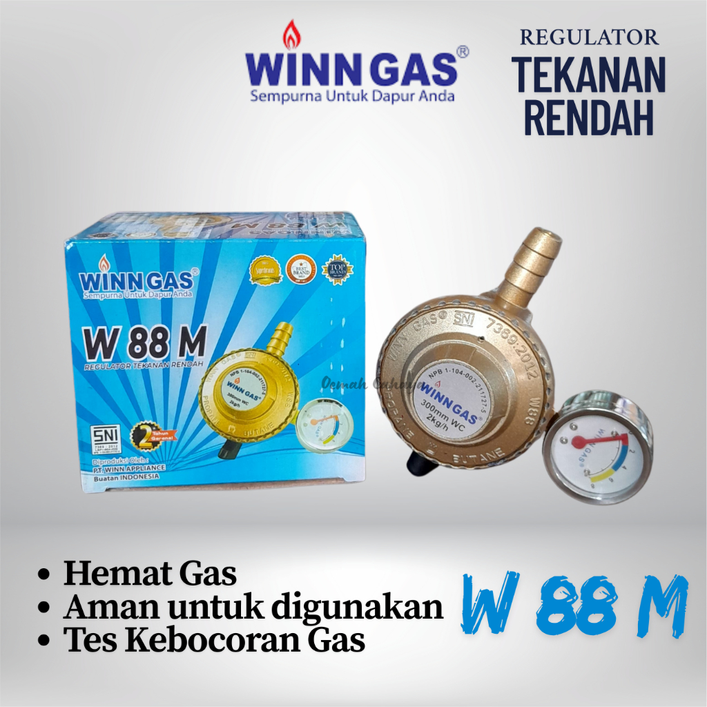 WIN GAS W 88 M ตัวควบคุมแก๊ส, DURABLE, SAFE, LEAK-PROOF GAS CYLINDER REGULATOR