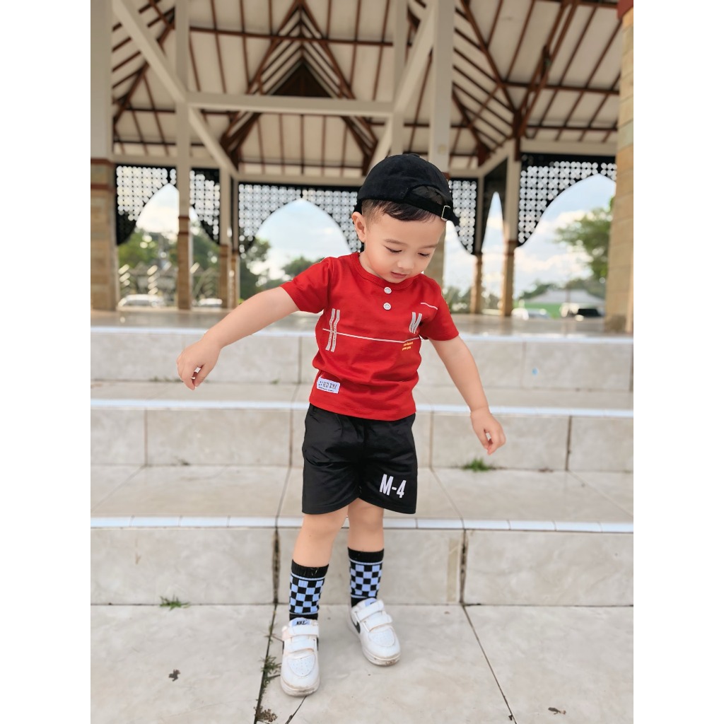 M4 BEST STYLE ชุดกางเกงขาสั้นเด็กชาย B997
