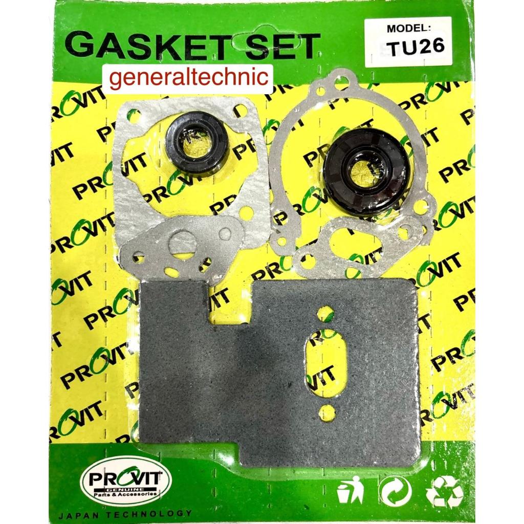 ชุดบรรจุ TU26 Provit + ชุดปะเก็นเพลาข้อเหวี่ยงซีลน้ํามัน TU26 / 3WZ4 + 2 ชิ้นซีล Askruk Knapsack TU2