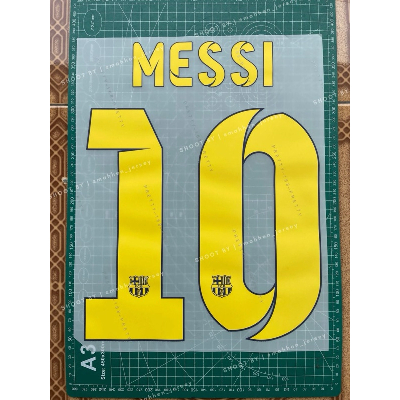ชุดชื่อ || MESSI BARCELONA HOME TREBLE 2014-2015 HK