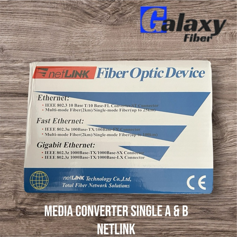 HTB 3100 A และ B Fiber Optical Media Converter HTB 3100 Netlink 10/100mbps โหมดเดียว