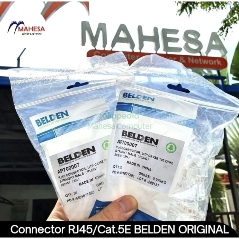 Belden RJ45 Cat5e Connector UTP LAN AP Connector700007 สาย Cat5 ดั้งเดิม