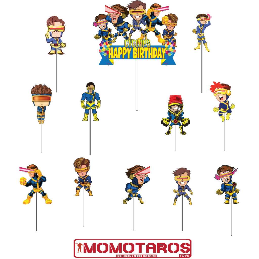 Cyclops solo Marvel x men cake Topper บรรจุ 12 ชิ้น