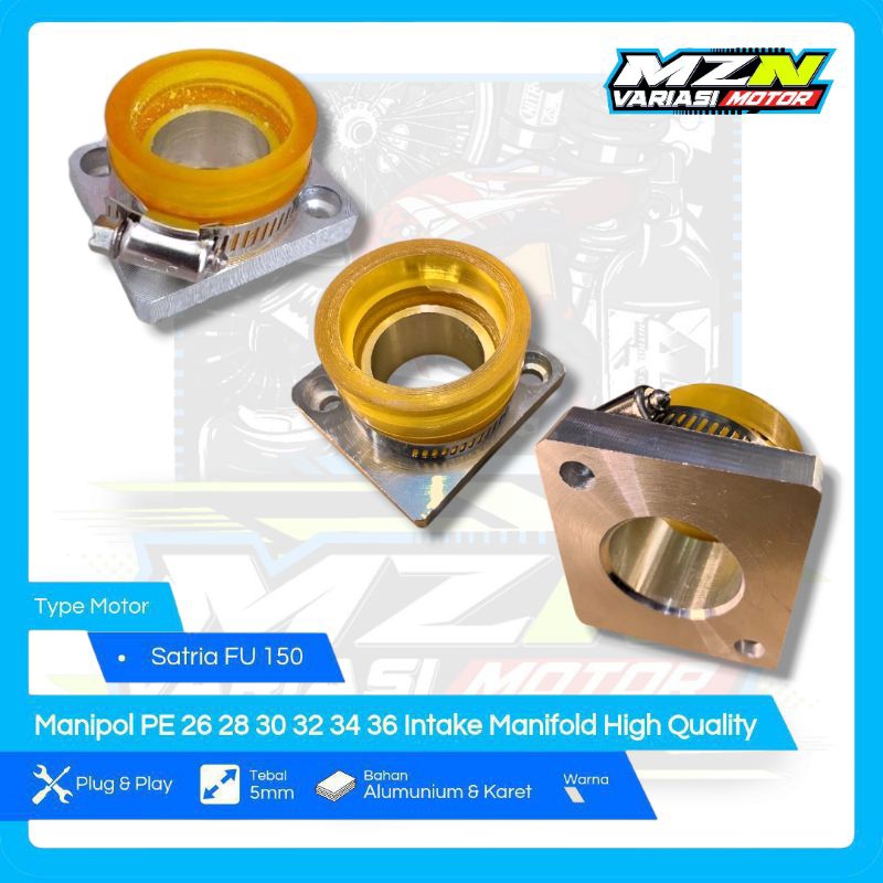 Satria FU Manifold Satria FU Intake Manifold วัสดุคุณภาพดี PE ขนาด Variations 26 28 30 32 34 36