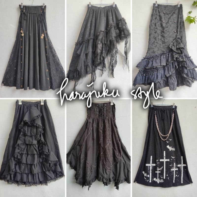 ETHNIC RETRO HARAJUKU GOTHIC GRUNGE PUNK SKIRT สินค้าหายาก