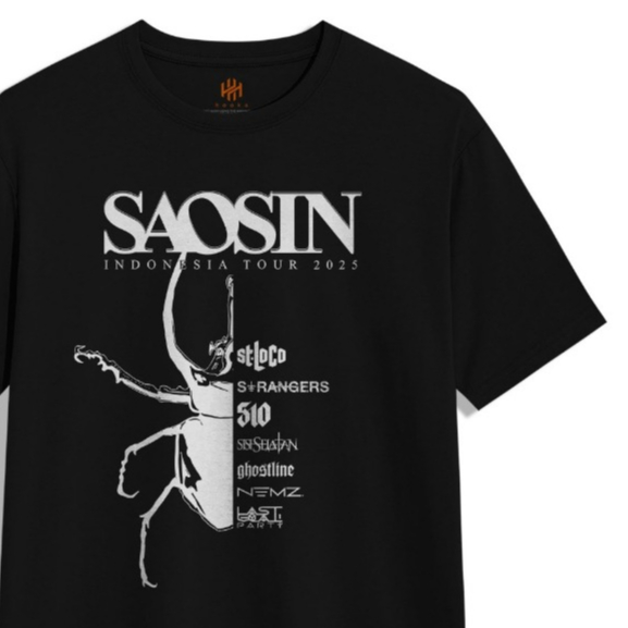 Saucein HOOKA Distro Premium T-SHIRT BAND SAUCEIN INDONESIA TOUR 2025