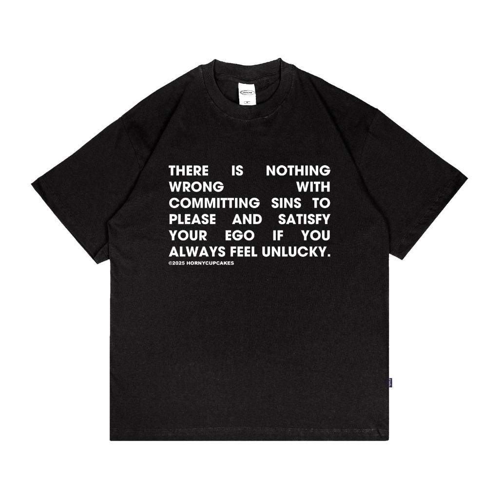 Hornycupcakes - UNLUCKY - สีดํา - เสื้อยืด