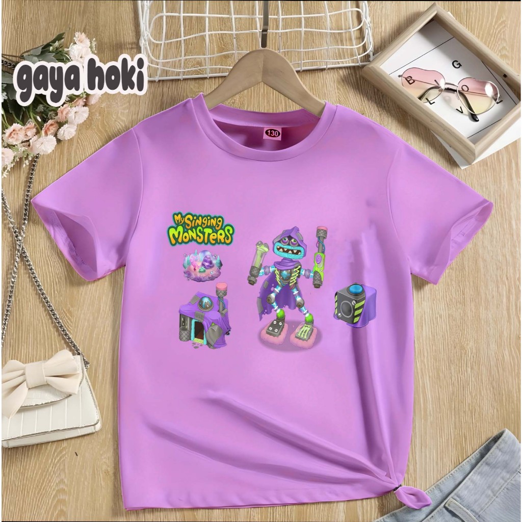 เสื้อยืดเด็กภาพมอนสเตอร์ร้องเพลงของฉัน ethereal epic wubbox วัสดุพรีเมี่ยม Unisex