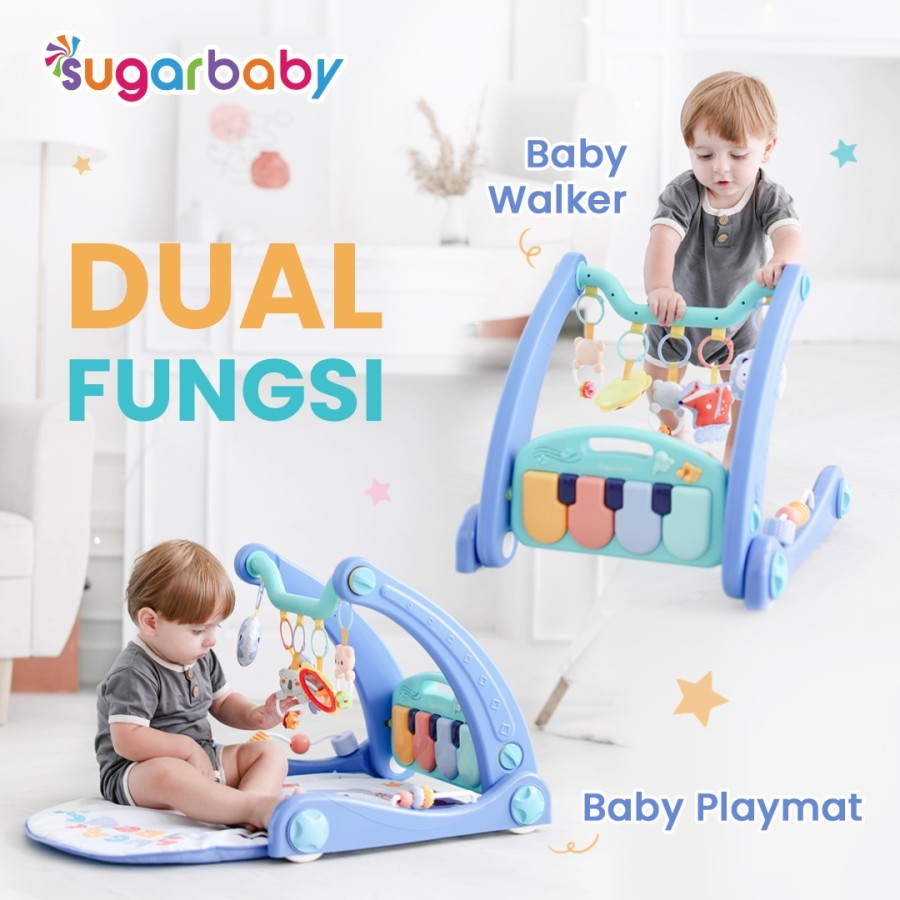 Sugar Baby Play with Me 2in1 Baby Walker & Playmat / Push Walker / เครื่องช่วยเดินสําหรับเด็ก