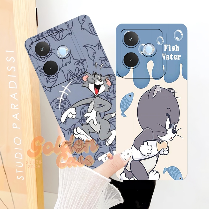 [GCR158] ซิลิโคนยืดหยุ่น Oppo A5 PRO 4G / 5G 2025 Cute tom และ j3rry cartoon Motif - ปลอก HP - ซิลิโ