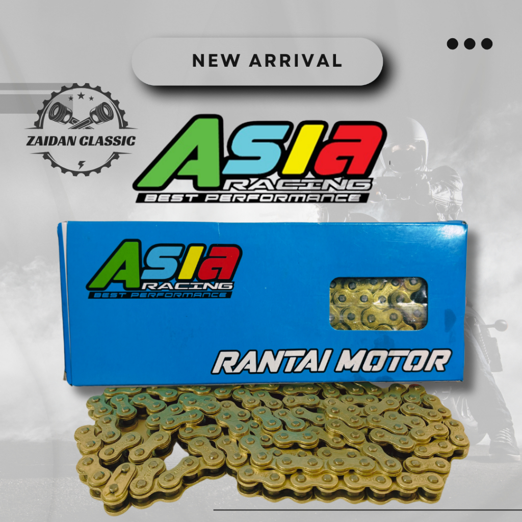 ASIA RACING MOTORCYCLE CHAIN 415 112 128 130 GOLD