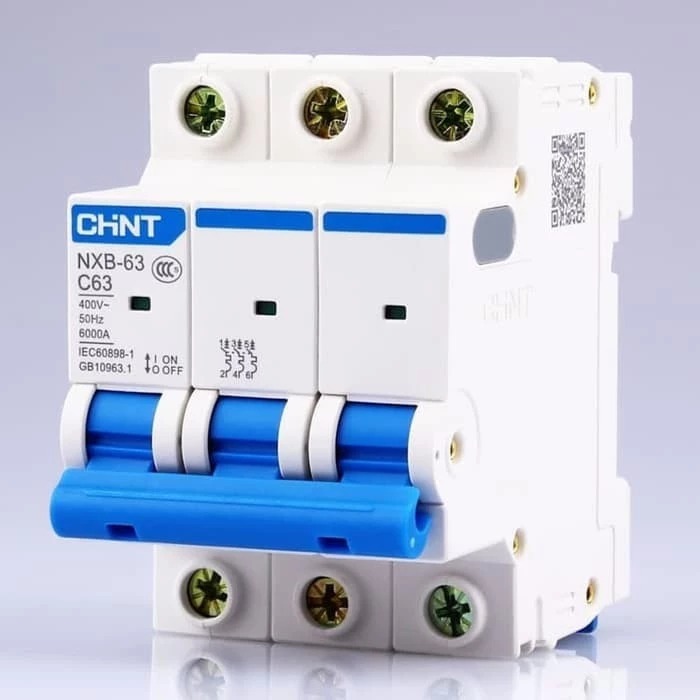 MCB CHINT NXB-63 3P C1 6kA 4A, 6A, 10A, 16A, 20A, 25A, 32A, 40A, 50A, 63A