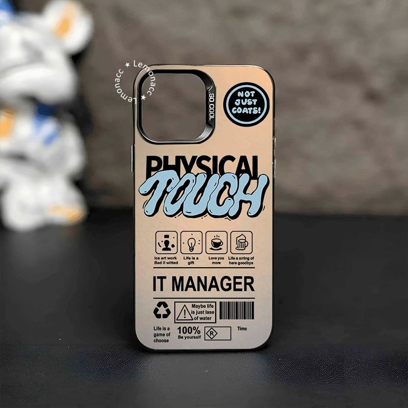 PREMIUM MATTE HARD CASING HP IPHONE BLUE PHYSICAL TOUCH AESTHETIC CASE สําหรับ IPHONE 7 8 7+ 8+ X/XS