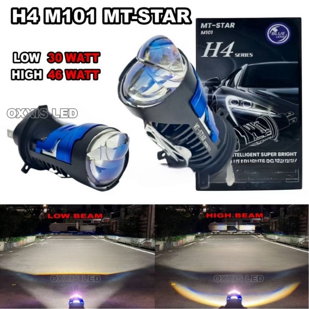MT-STAR Mini Bild ไฟหน้า H4 M101 ล่าสุด Flat Cut off Laser High beam 46 วัตต์