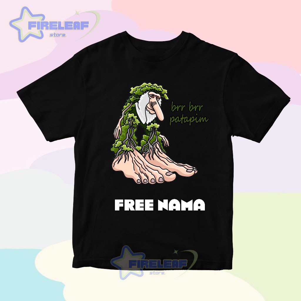 CHILDRENS BRR BRR PATAPIM เสื้อยืดด้านบนฟรีชื่อ ANOMALI BRAINROT PREMIUM MATERIAL