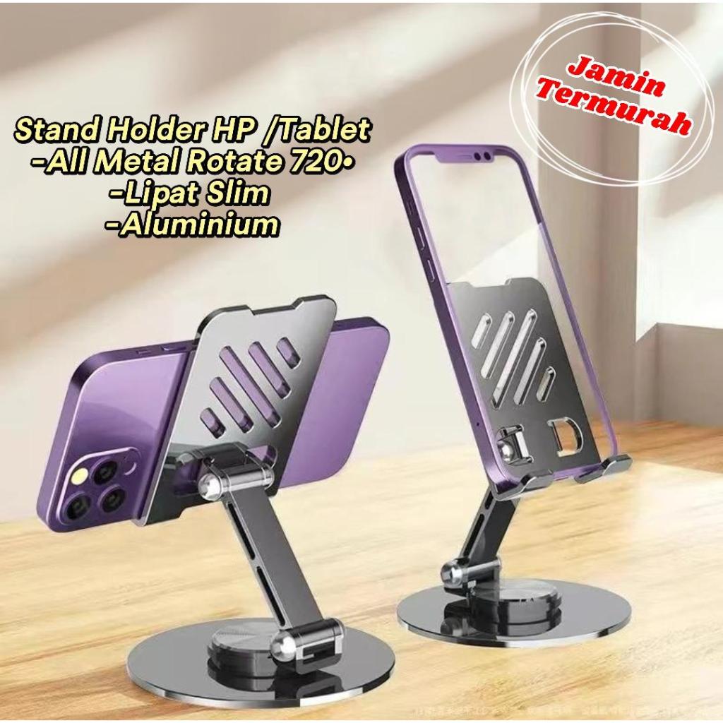 Slim Aluminium หมุน 720 แท็บเล็ตแบบพับได้ HP Stand Holder รับประกัน