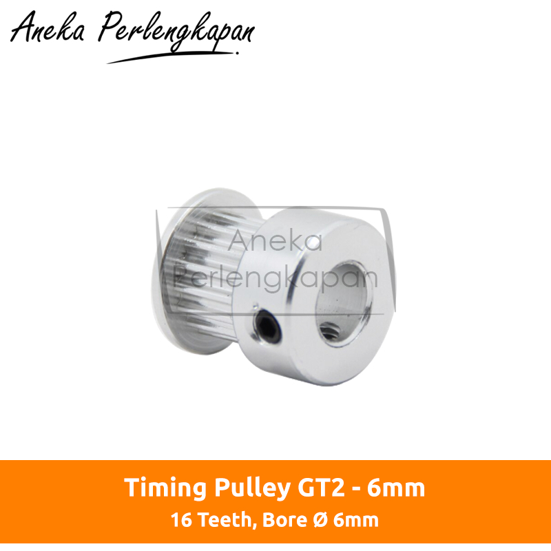 Timing Pulley GT2-6mm 16 Tooth Bore 6mm สําหรับ 6mm GT2 Belt