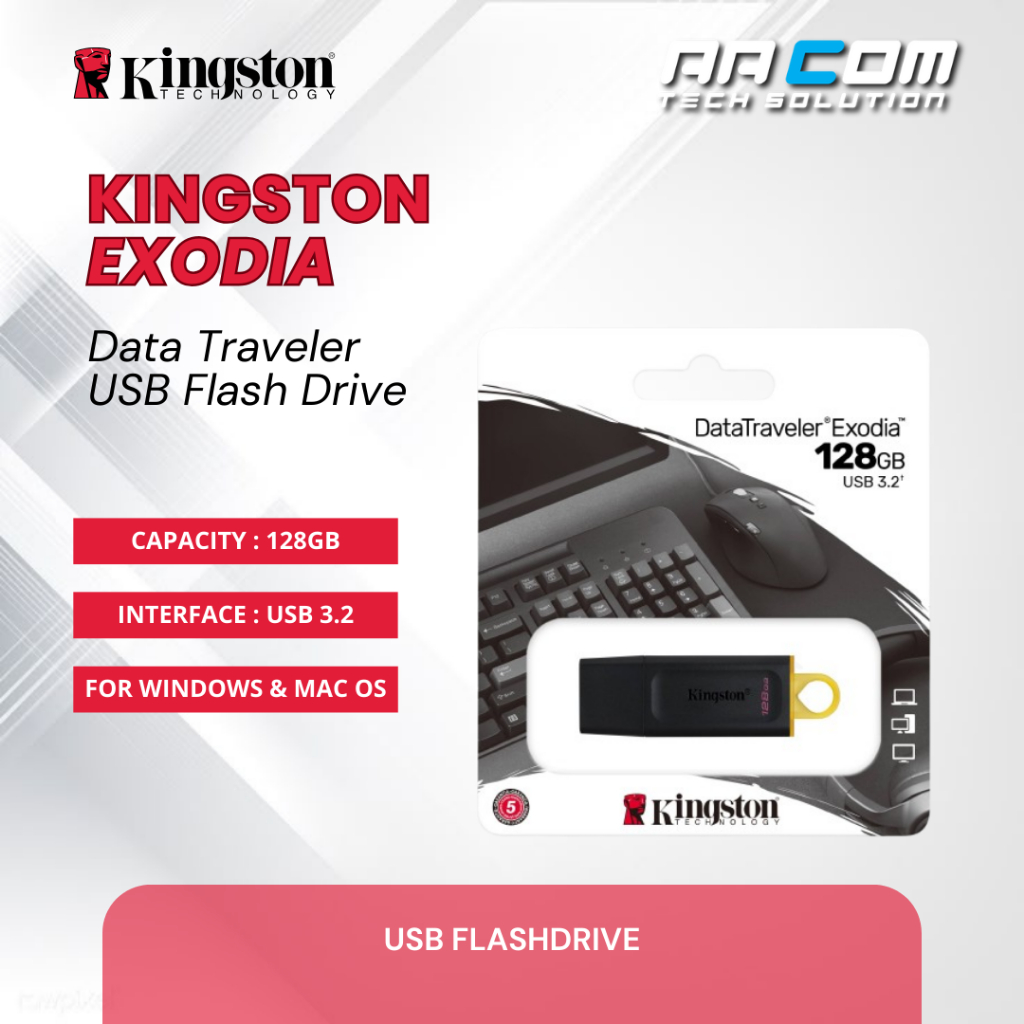 FLASHDISK 128GB KINGSTON DATA TRAVELER EXODIA