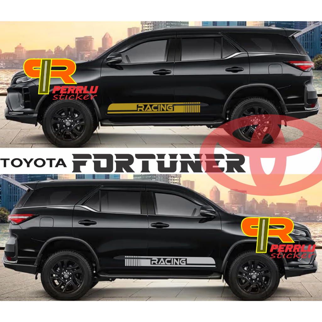 FORTUNER CAR STICKERS, สติ๊กเกอร์ PAJERO, สติ๊กเกอร์รายการล่าง, สติ๊กเกอร์ตัวรถ toyota Fortuner และ 