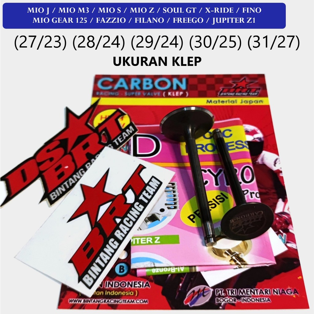ชุดวาล์ว UMBRELLA IN EX RACING BRT Yamaha MIO J MIO M3 ZS FINO XRIDE SOUL GT FAZIZIO FILANO FREEGO G