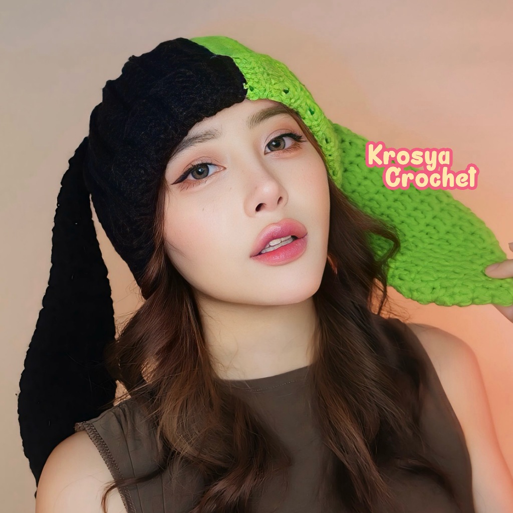 หมวกกระต่าย Krosya Crochet หมวกหูกระต่ายแฮนด์เมดโดย Janine Intansari