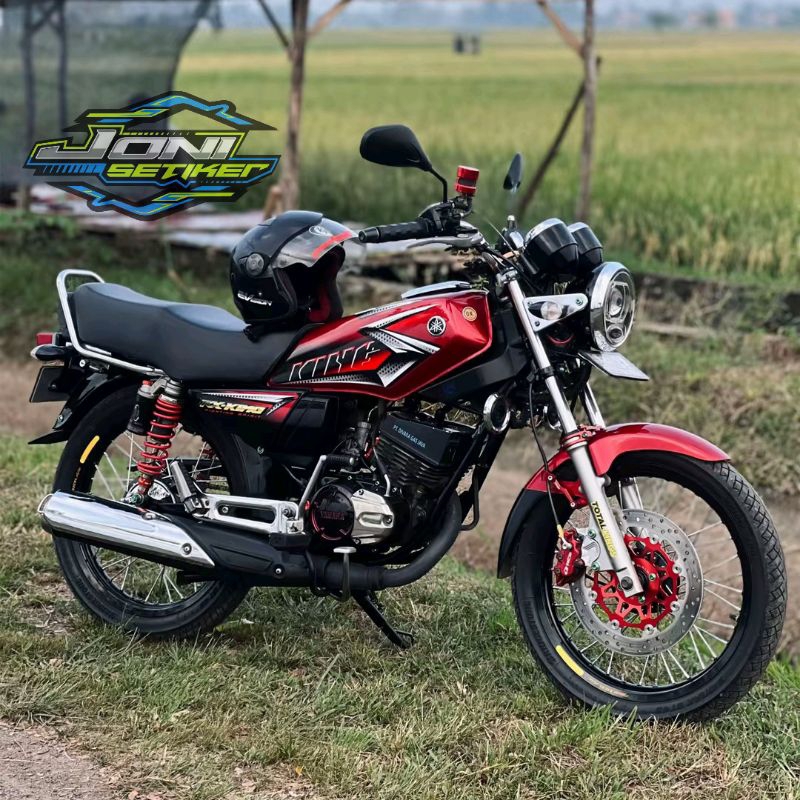 MERAH RED RX KING STRIPING STICKER 2008 RX KING STRIPING FULLSET BLACK RX KING กล่องแบตเตอรี่ EMBLEM