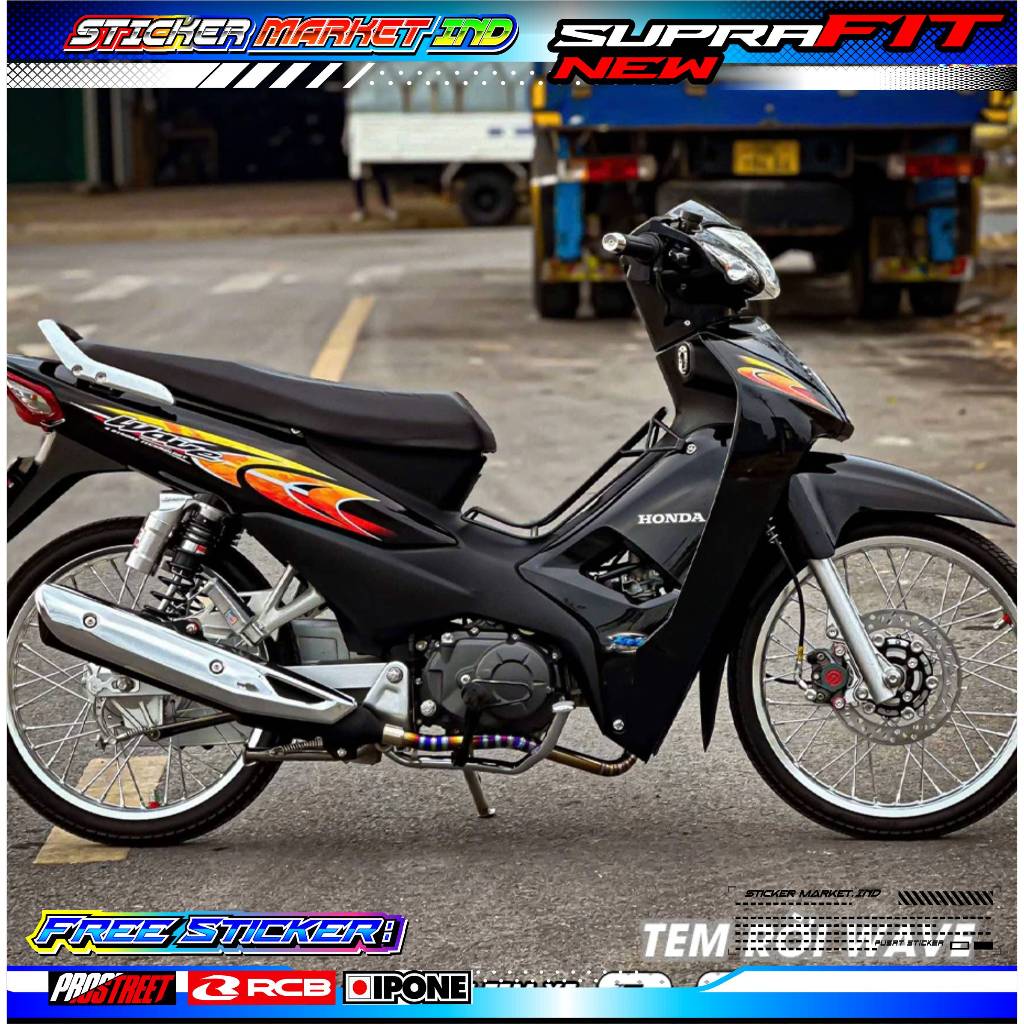 HONDA SUPRA FIT NEW WAVE STYLE VARIATION STRIPING / NEW SUPRA FIT WAVE STYLE MOTORCYCLE VARIATION ST