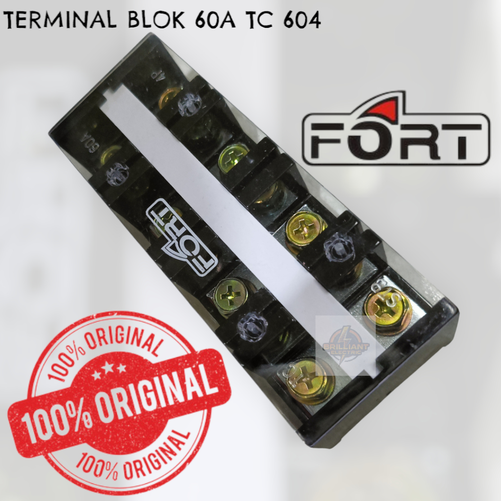 เทอร์มินอลบล็อค TC-604 / 4 Pole 60A / FORT ยี่ห้อ /