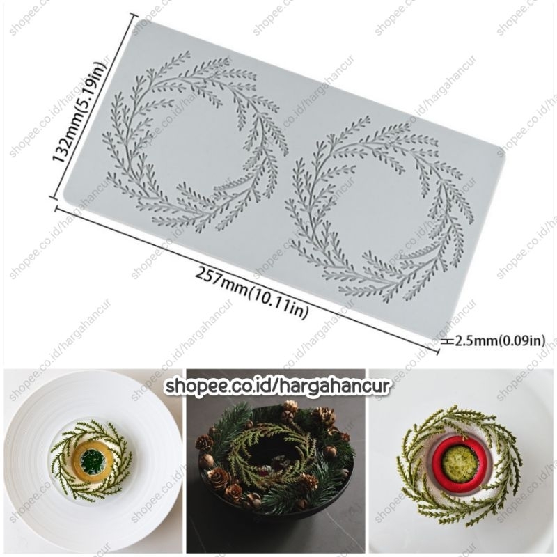 HH Tuile Mold Pine Ring แม่พิมพ์แหวนสนซิลิโคน ตกแต่งเค้กน้ําผึ้งช็อคโกแลต