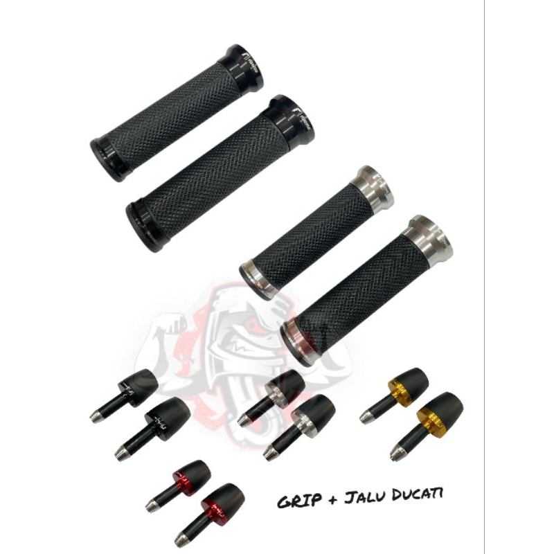 Rizoma Evo Plus Handgrip Ducati Handlebar Jalu - รุ่น Zelioni - เครื่องระงับเสียงรถจักรยานยนต์สากล