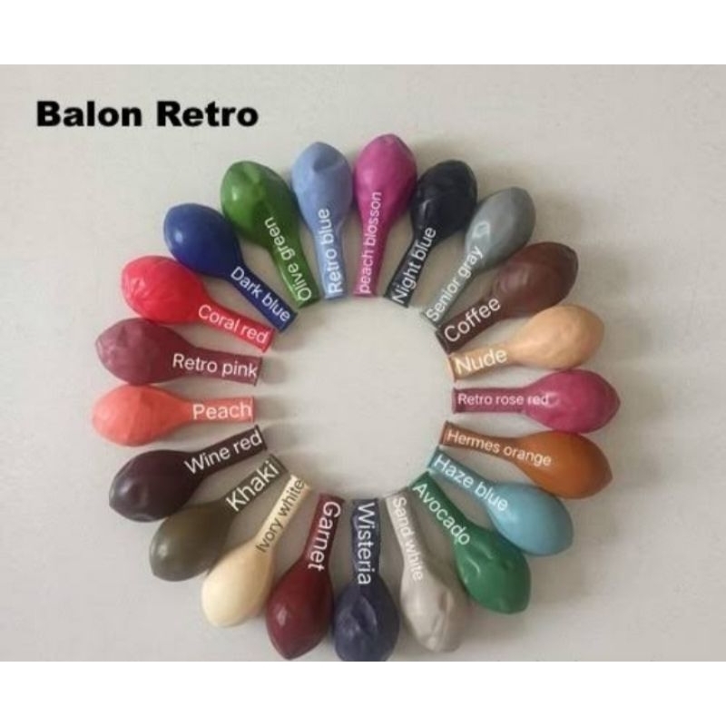 5 INCH RETRO BALLOONS CONTAIN 25 ชิ้น