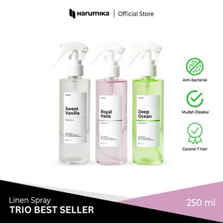 HARUMIKA PAKET (3 pcs) LINEN SPRAY & ROOM REFRESHER ANTI BACTERIAL 250ml