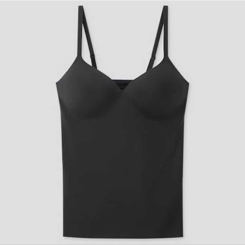 UNIQLO AIRISM SEAMLESS ชุดชั้นในคอวีสีดํา