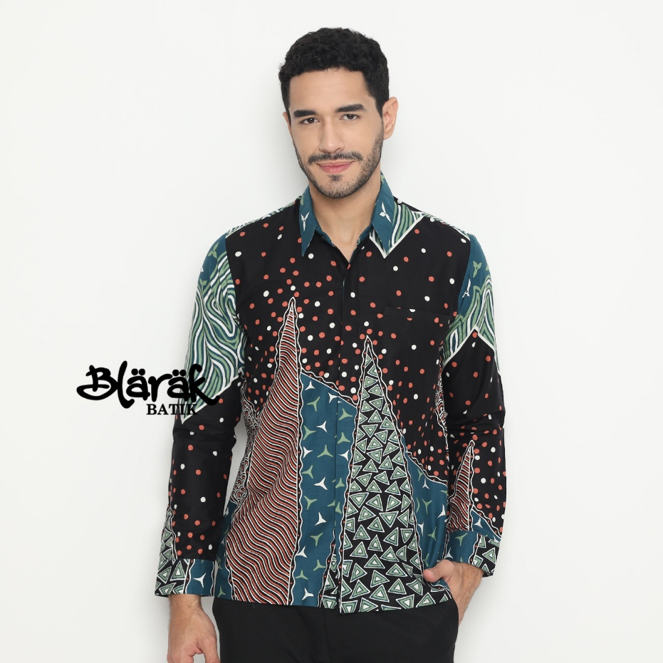BLARAK - เสื้อเชิ้ตผ้าบาติกผู้ชาย Akasa Blue